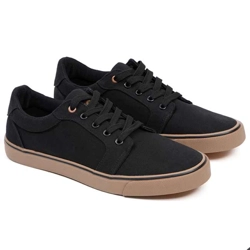 Fox Black Canvas Shoes